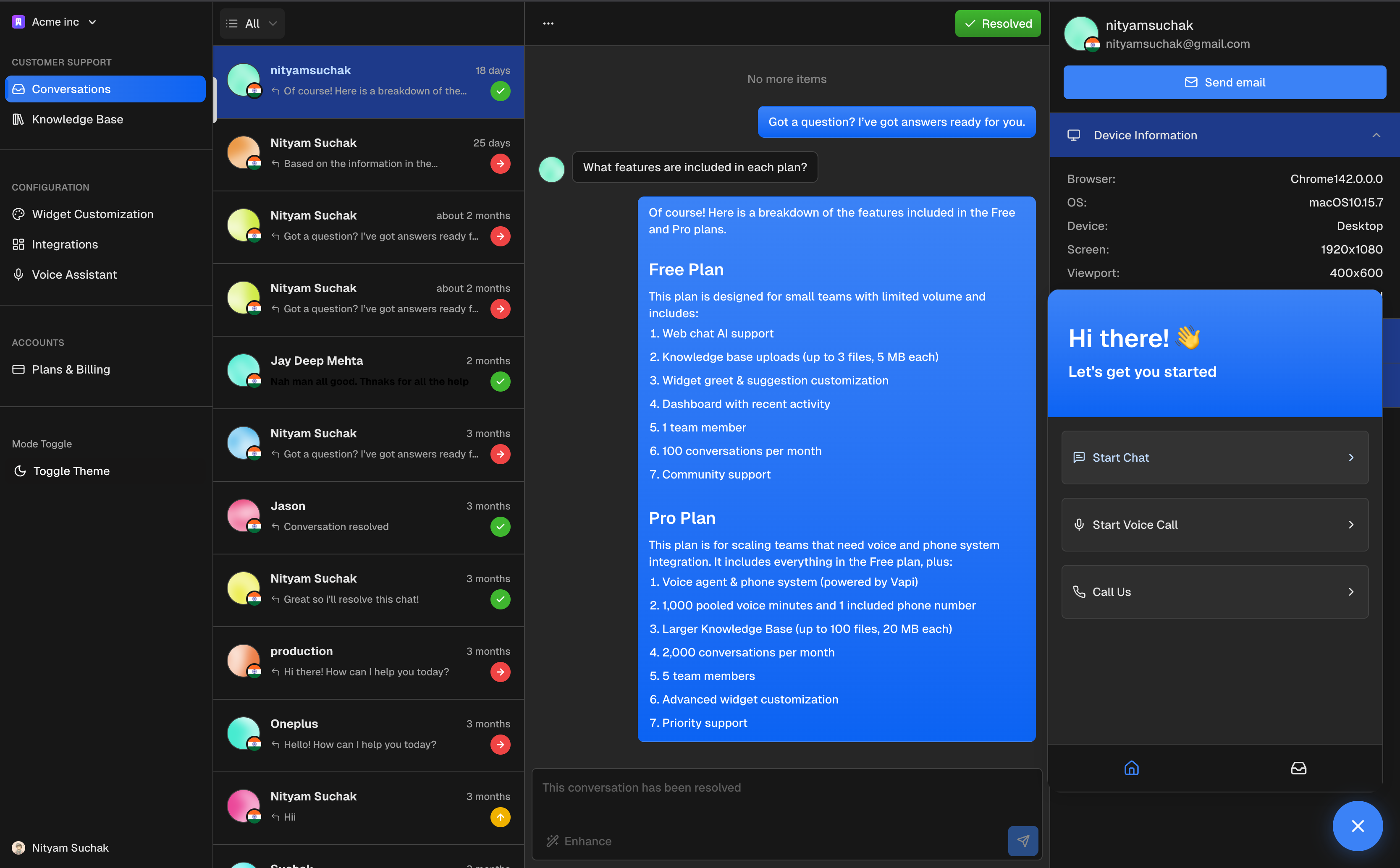 Echo – AI Powered Customer Support Platform